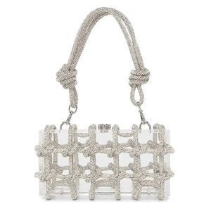 Clear bag with crystal knot overlay